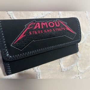 Y2K ⭐️Famous Stars & Straps Black and Red lettering, black Wallet
